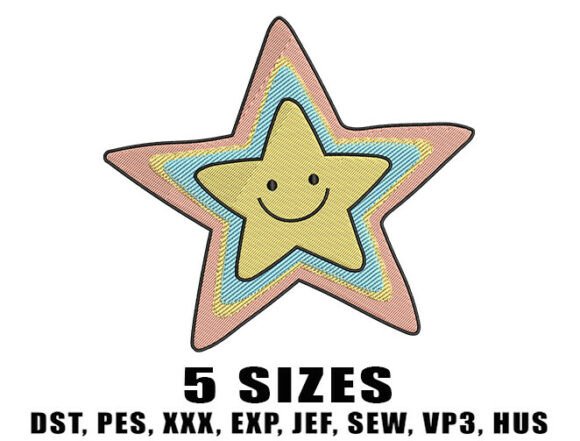 Cute Star Rainbow Embroidery Designs Review for Boutique Apparel