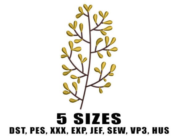 Golden Foliage Stem Embroidery Designs: A Designer’s Review for Personalized Gifts