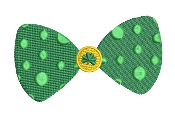 Lucky Polka Dot Bow Tie with Shamrock Embroidery Design Review