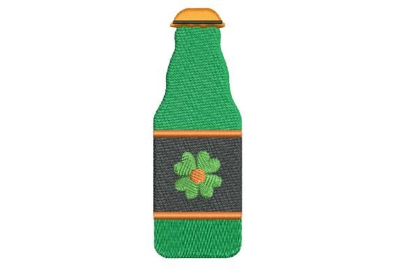 Lucky Shamrock Drink Bottle Embroidery Design