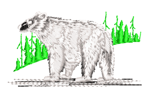 Polar Bear Embroidery Design: A Winter Charm for Etsy Sellers